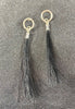 BLACK HORSEHAIR TALISMAN EARRINGS
